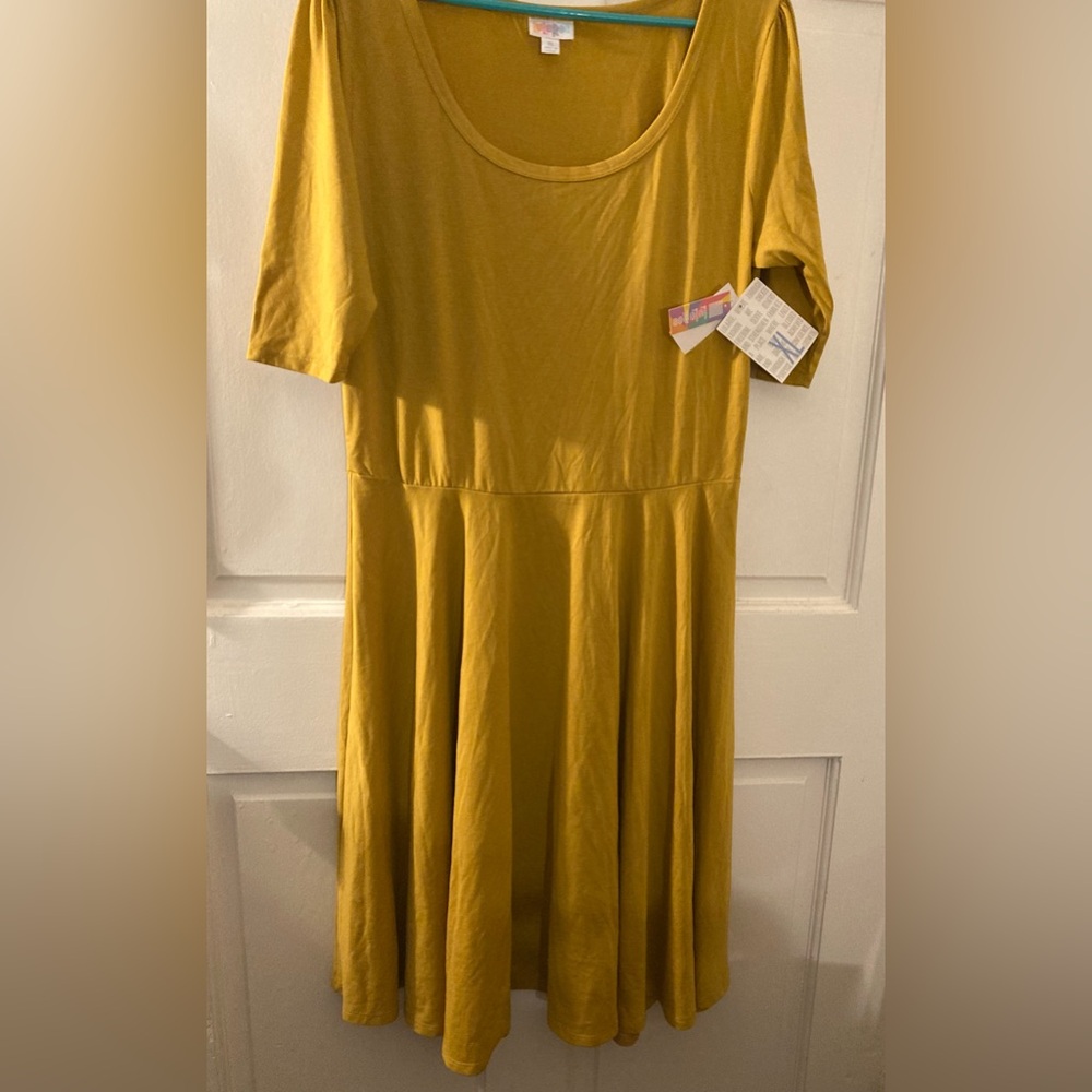 LuLaRoe Yellow Midi Dress - Picture 6 of 6